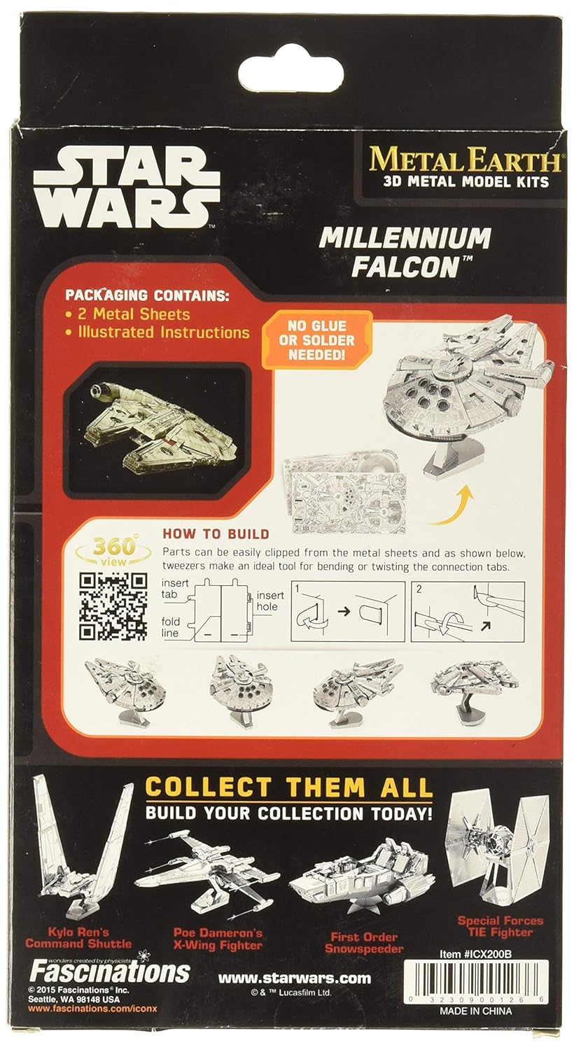 Model Kits Metal Earth ICONX Star Wars Millennium Falcon Premium Series