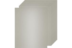 MECCANIXITY 25 Pcs Shimmer Cardstock Paper, 8 x 11 Inch Silver Shimmer Paper Sheets, Metallic Cardstock Paper for Art Supplie