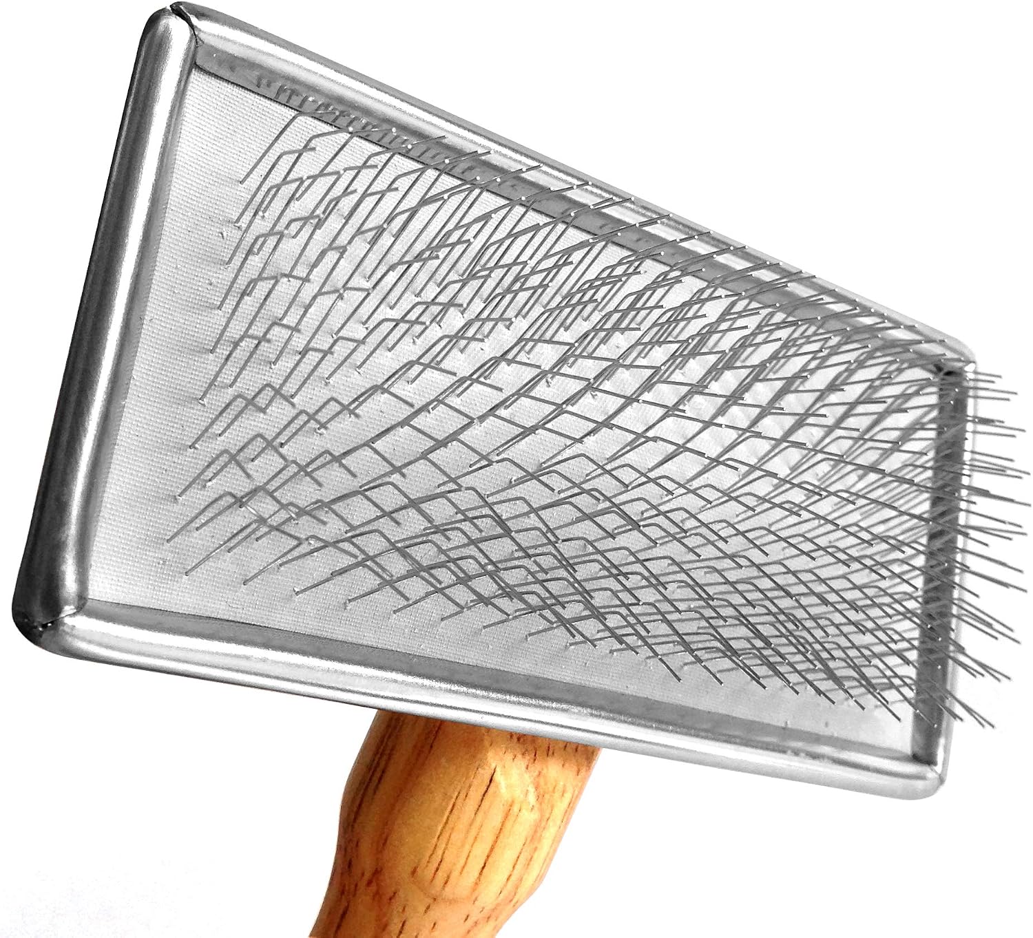 Claw Claws Pet Slicker Brush for Small Dogs and Cats Wooden Handle with Stainless Steel Soft Pins, Gently Remove Tangled Hair