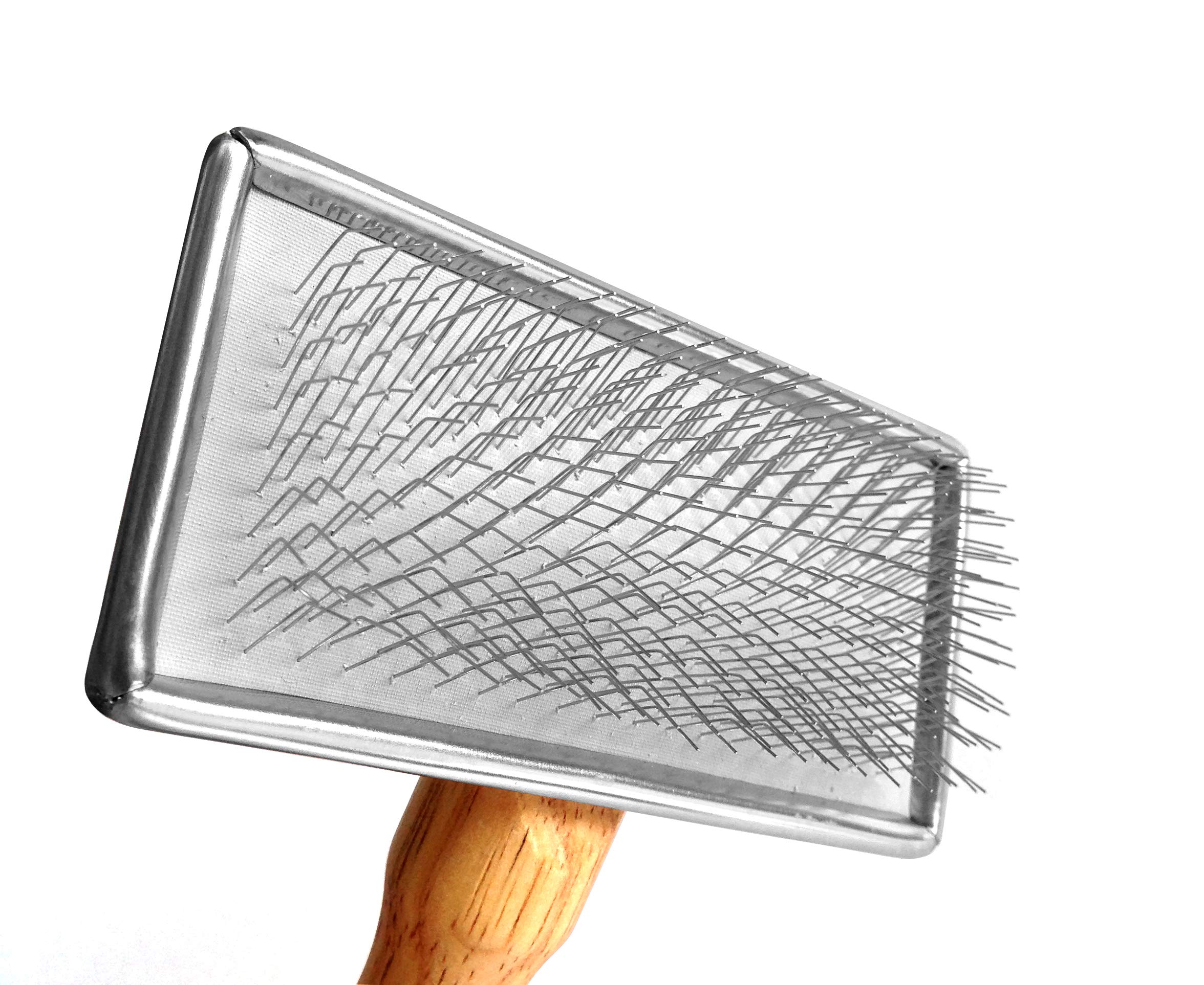 Claw Claws Pet Slicker Brush for Small Dogs and Cats, Wooden Handle with Stainless Steel Soft Pins, Gently Remove Tangled Hair, Pet Grooming Brush, Soft Pin Brush Tool.-L