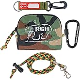 Rough Enough Small Coin Purse Pouch for Men Boys Camo Army Military Cordura Neck Lanyard Wallet with Keychain for Outdoor Travel EDC