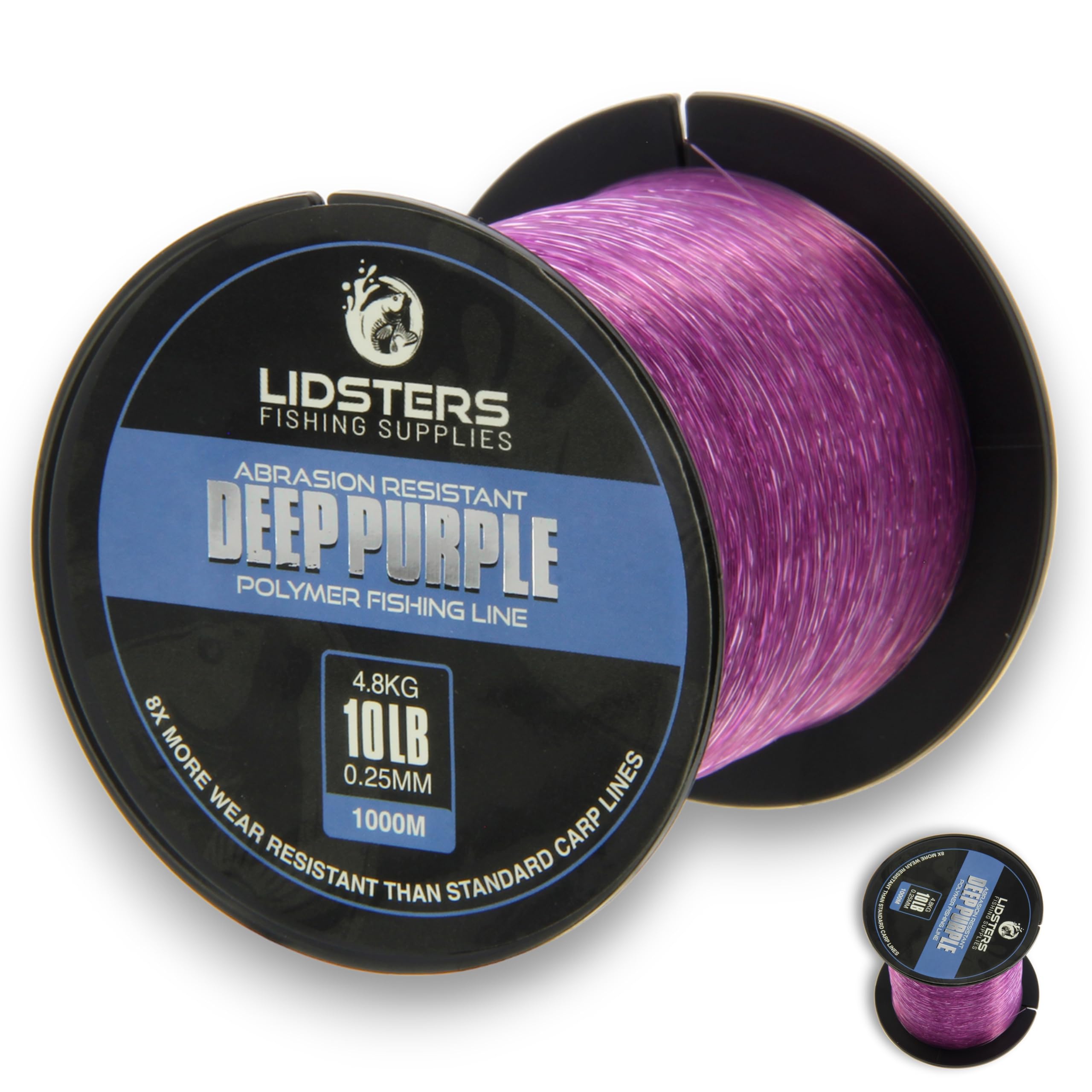 Lidsters DEEP PURPLE Polymer Carp Coarse Fishing Line Abrasion Resistant (10LB (4.8kg))