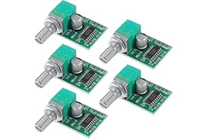 ALAMSCN 5pcs DC 5V 3W+3W Audio Amplifier Mini PAM8403 Digital Power Amp Module Board Dual-Channel for DIY(with Potentiometer)