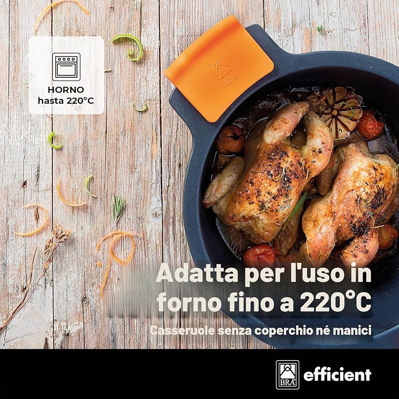 Efficient | Batteria 7 pezzi, alluminio fuso, antiaderente