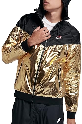 black and gold nike windrunner