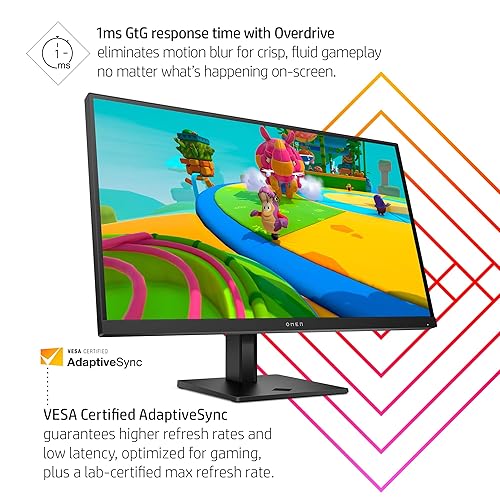HP OMEN 27q QHD 165Hz Gaming Monitor, QHD Display (2560 x 1440