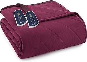 Thermee Micro Flannel Micro Flannel Electric Blanket, King, Burgundy