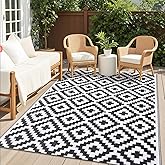 OLANLY Waterproof Outdoor Rug 5x8 ft, Outdoor Plastic Straw Rug for Camping, RV Mat Outside, Indoor Outdoor Carpet for Porch,