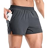 Nepest Men's 3" Running Short with Liner Quick Dry Lightweight Athletic Workout Gym Shorts with Zipper Pocket