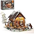 Funwhole Hunting-Cabin Lighting Building-Bricks Set - Retro Hunting Cabin LED Light Construction Building Model Set 2036 Pcs 