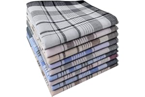 PTMJYGB Handkerchiefs Men Cotton - 100% Cotton Handkerchiefs for Men, Stripe Men’s Hankerchief Cotton Machine Wash, Men Hankerchief Pocket Squares for Suit, 15''x 15'' Hankerchief Mens Hankies