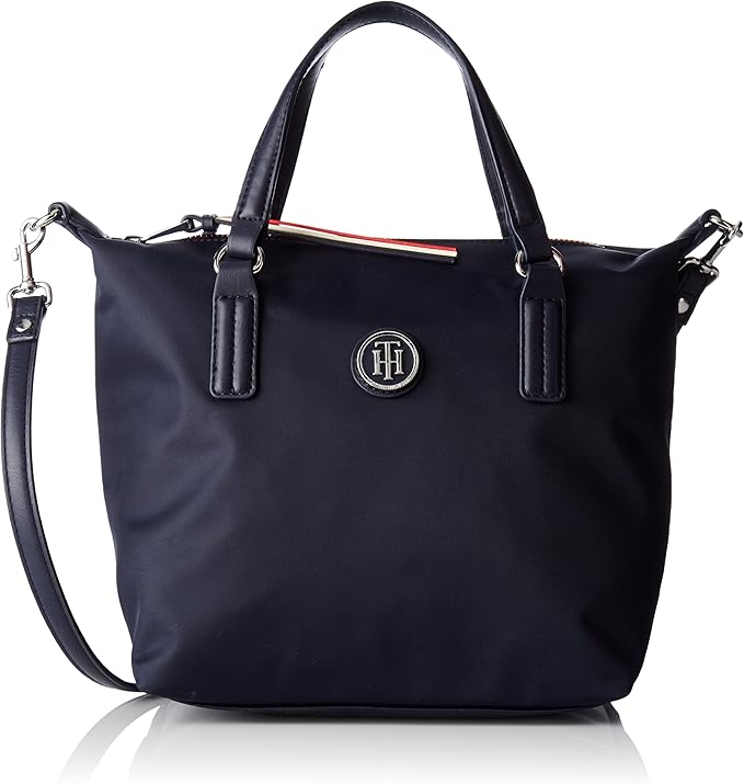 Tommy Hilfiger Poppy Small Tote, Borsa a Tracolla Donna, Blu (Tommy