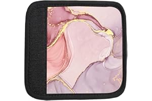TPOAEL 2 Pack Luggage Handle Wrap Travel Tags - Set of Luggage Tags for Suitcases, Identifiers, Marker, and Handle Covers - Cruise Accessories and Travel Gifts（Marble Pretty Pink)