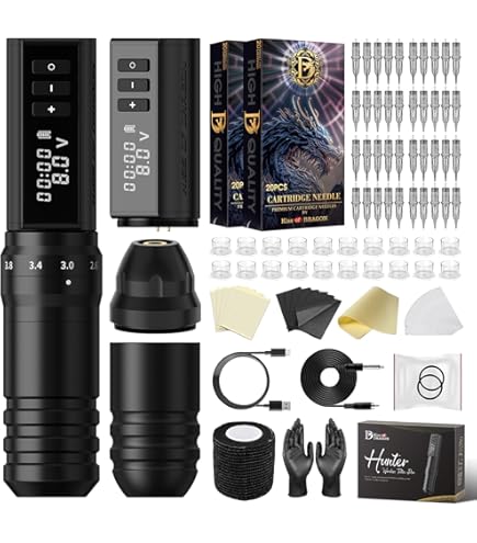 Amazon.com: Dragonhawk X3 Pro Tattoo Wireless Gun Pen Machine Kit