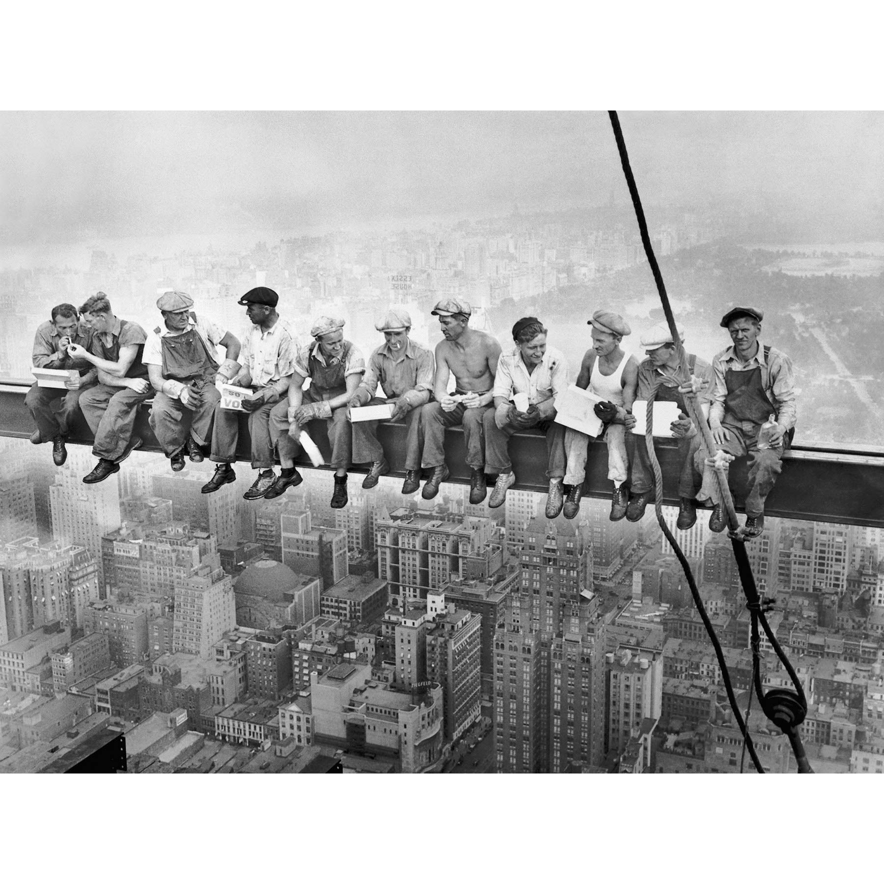 Lunch Atop A Skyscraper New York 1932 Iconic Photo Large Wall Art Poster Print Thick Paper 18X24 Inch