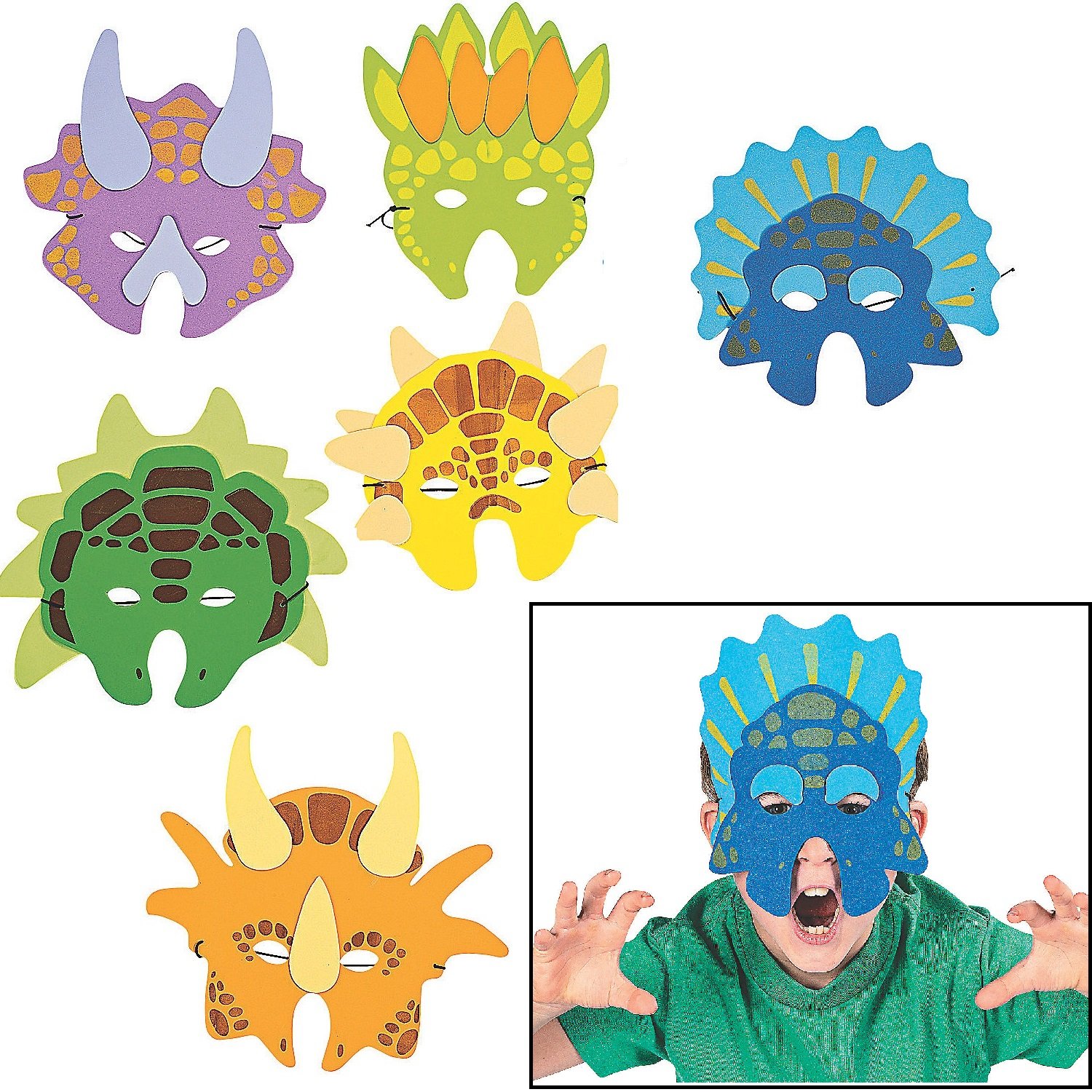 恐竜マスクassortment 12 Pc Buy Online In Angola At Angola Desertcart Com Productid