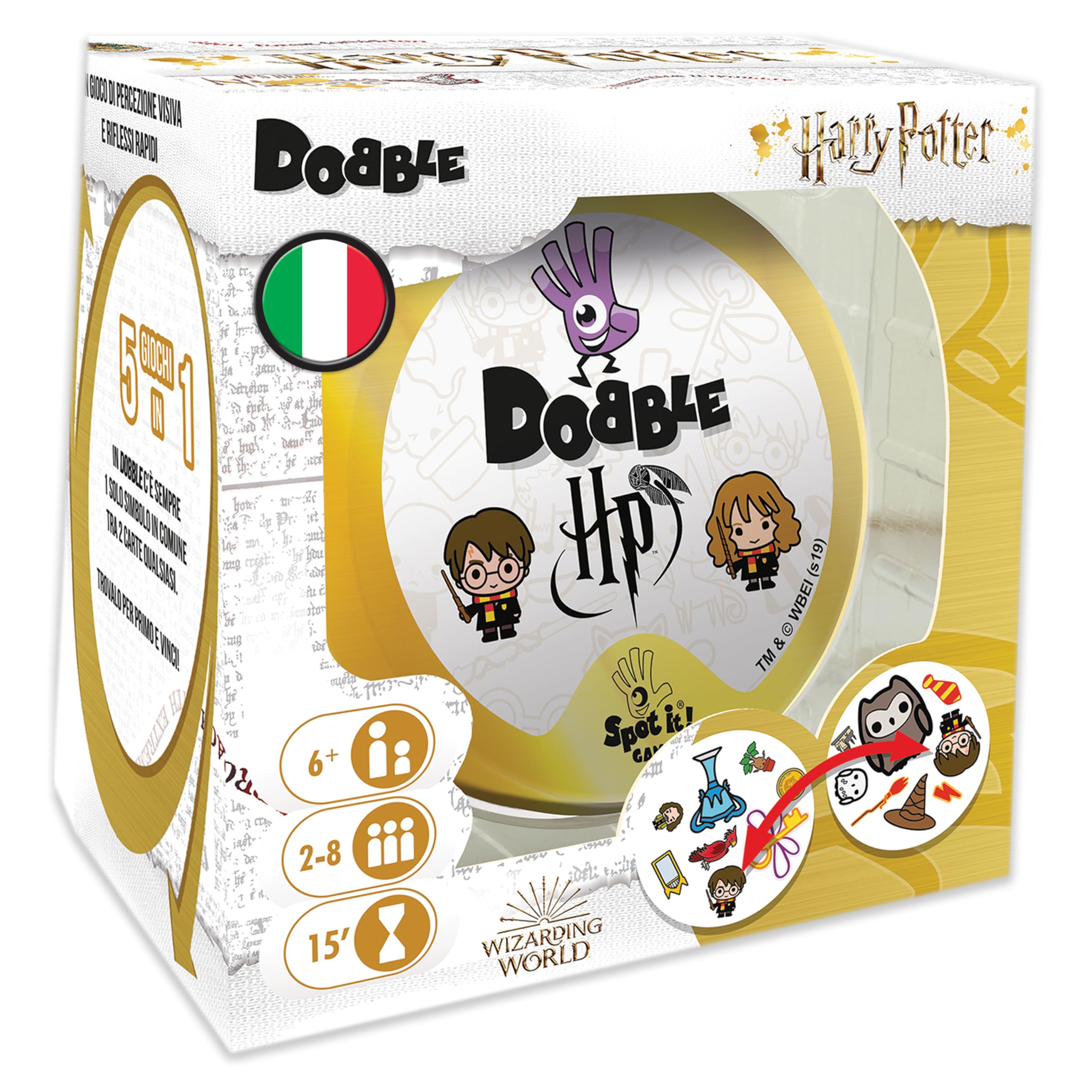 Asmodee 8243 Harry Potter Dobble Board Game - Italian Language