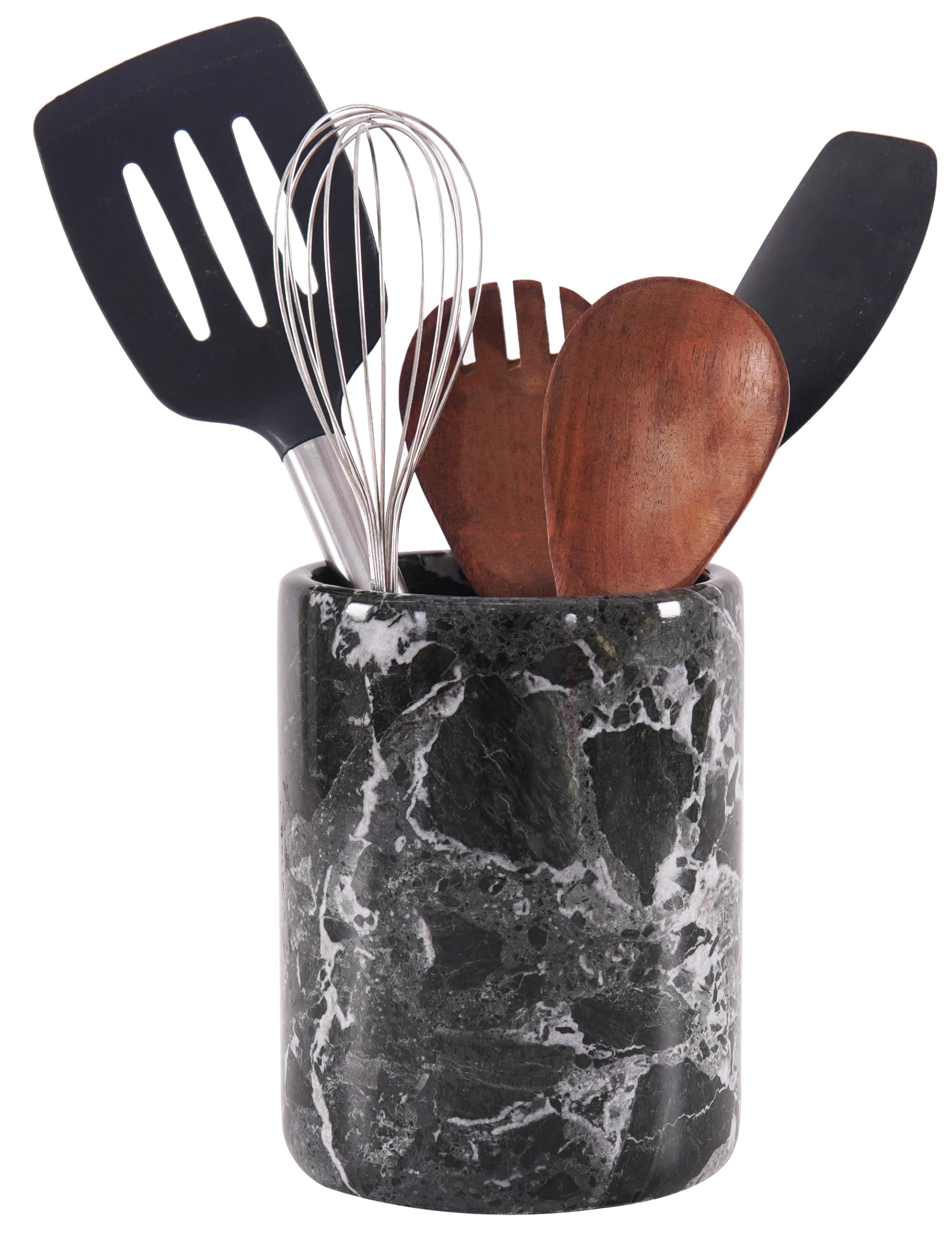 Radicaln Marble Utensil Holder 6.5" Inches Black Handmade Utensil Set For Kitchen Accessories Modern Utensil Set, Kitchen Utensils & Spoon Holder