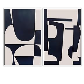 SIGNWIN 2 Piece Framed Canvas Wall Art Minimalism...