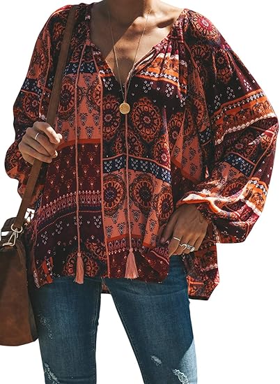 Boho long sleeve shirt Clearance