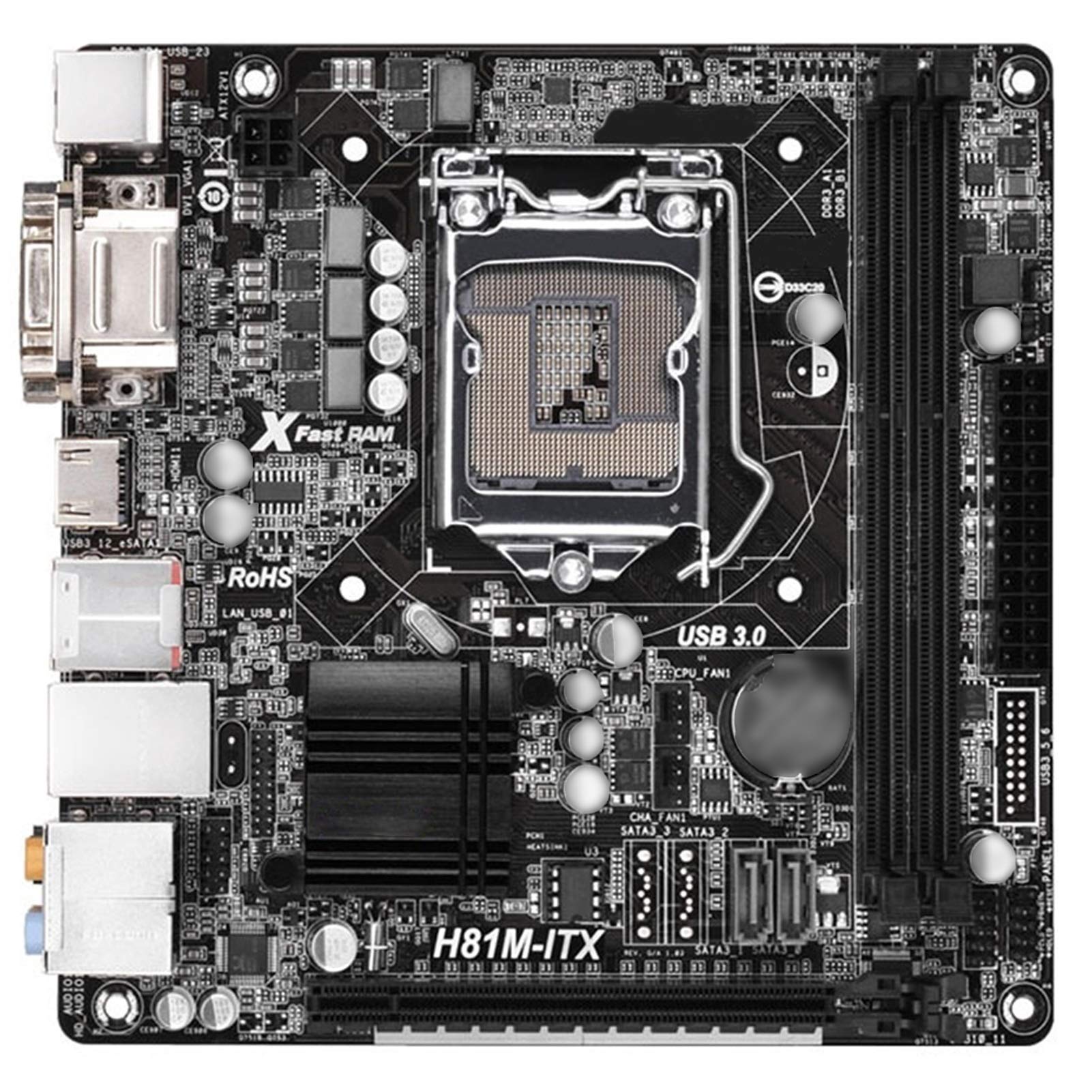KOREY Desktop Motherboard Fit for ASROCK H81M-ITX Mini ITX Motherboard Desktop Board Mainboard Socke