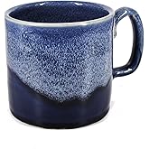 SnowSwept Studio Handmade Ceramic Coffee Mug - Ol' Blue with White Frost 14oz