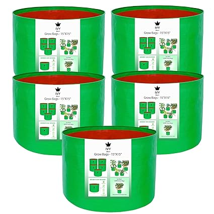 Ivy Mart Green Grow Bags -(15