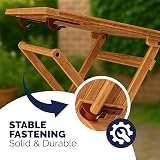 CASARIA Wooden Garden Side Table | Folding Acacia Bistro Table 70x70cm view 6