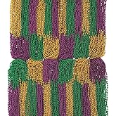 Fun Express Mardi Gras Beads Bulk 1000 Pack - Premium Purple Gold Green Bead Necklaces for Carnival Decorations, Parade Throws & Party Favors | Professional Grade Plastic Beaded Necklaces for Adults
