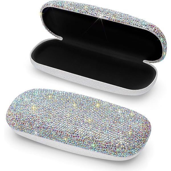 Sparkly Rhinestone Eyeglass Case Cute Handmade Hard Shell  display picture 2