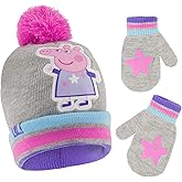 Hasbro Girls Winter Accessory Hat and Mittens Set, Peppa Pig Beanie for Toddler Ages 2-4