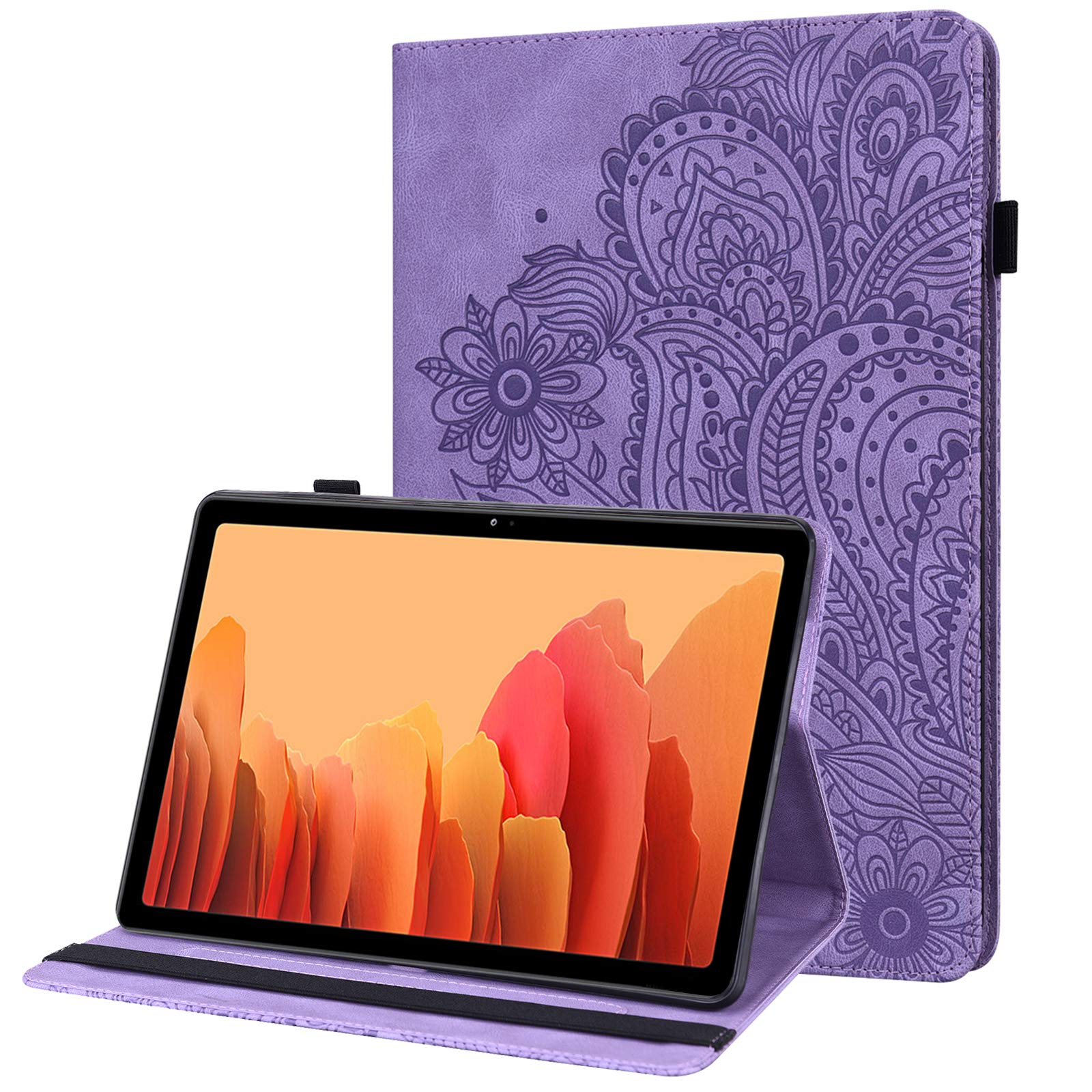 GLANDOTU Case for Huawei MatePad 10.4 inch 2022/MatePad 5G PU Leather Case lightweight Folio Flip Tablet Embossed Leather Cover Case with fold Stand Protective Shell - Purple