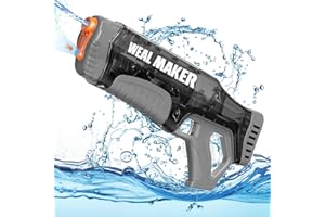 ARTCOOL Fast Auto Suction Electric Water Gun,Full Auto 330+ Continuous Water Pistol Up to 28-32FT Range,Powerful Water Guns for Adults/Kids,IP67 Waterproof Squirt Guns (2 Batteries)