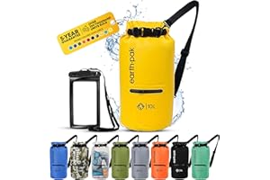 Earth Pak Waterproof Dry Bag with Zippered Pocket - Waterproof Dry Bag Backpack Keeps Gear Dry for Boating, Camping, Fishing, Beach Drybag, Kayak Accessories - Dry Bags Waterproof with Phone Case