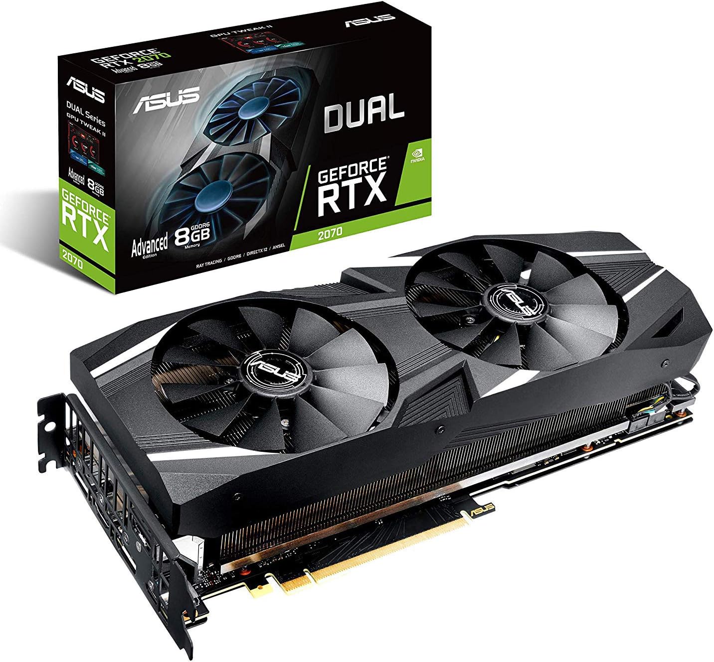 ASUS Dual RTX2070-A8G-EVO GeForce RTX 2070 Graphics Cards (GeForce RTX 2070)