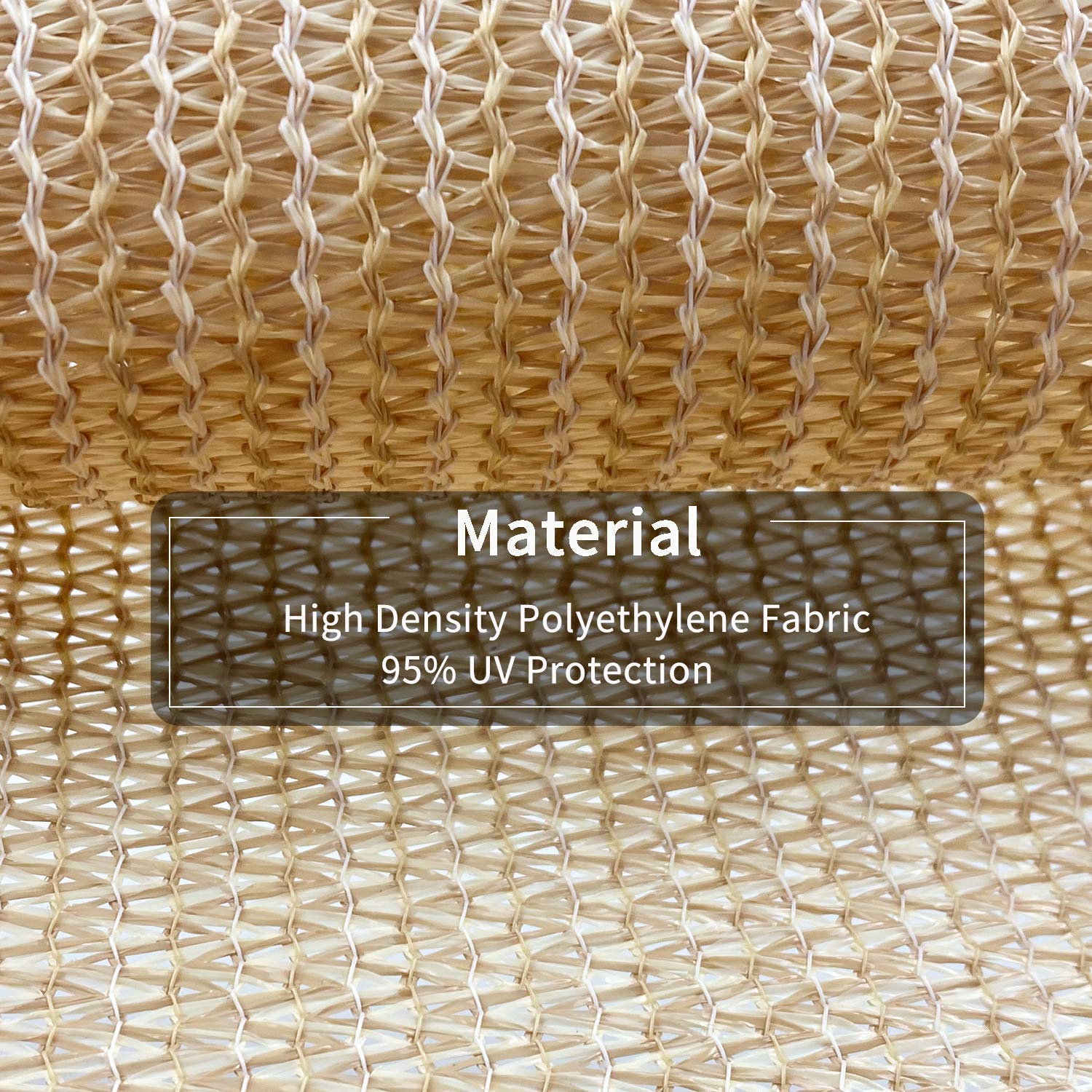 CICADA SPEECH Outdoor Roller Shade Roll Up Shade Cloth Patio Blinds for Deck Porch Balcony Backyard (7.5' W X 8' L), Wheat