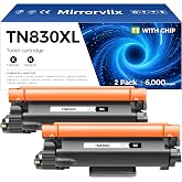 TN830XL Toner Cartridge High Yield Black 2-Pack Replacement for Brother TN830XL TN830 XL Compatible with Brother HL-L2460DW HL-L2405W HL-L2480DW MFC-L2820DW DCP-L2640DW MFC-L2900DW HL-L2400D Printer