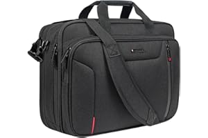 EMPSIGN Stylish Laptop Bag Briefcase, 17.3 Inch Laptop Case Expandable Messenger Bag for Men Water Repellent