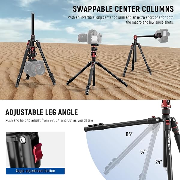 NEEWER BASICS 70.9″ CAMERA TRIPOD MONOPOD WITH CENTER COLUMN & BALL HEAD, QUICK RELEASE OVERHEAD DSLR CELL PHONE HOLDER STAND COMPATIBLE WITH IPHONE TRAVEL VIDEO RECORDING, 17.6 LBS MAX LOAD, TP16