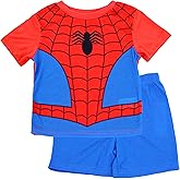 Marvel Spiderman Pajamas for Boys, 2 Piece Spidey Suit Toddler Pajamas for Kids, Short Sleeve Top & Shorts, Size 2T Red/Blue