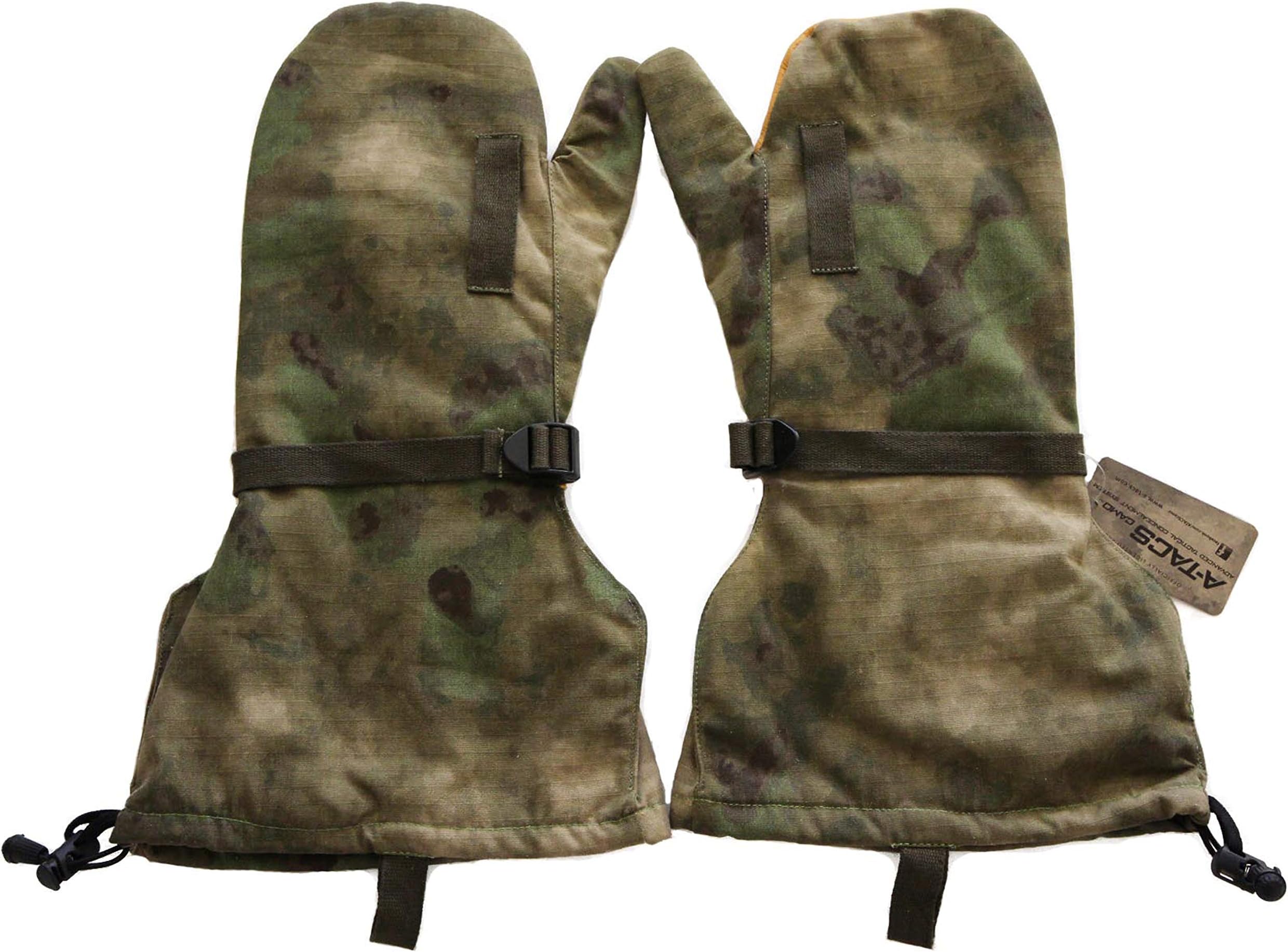 Winter Fleece Insulated Arctic Cold Weather Triger Finger Leather Mittens & Wool Liners