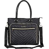 Kenneth Cole REACTION Chelsea Quilted Chevron 15" Laptop & Tablet Business Tote with Removable Shoulder Strap