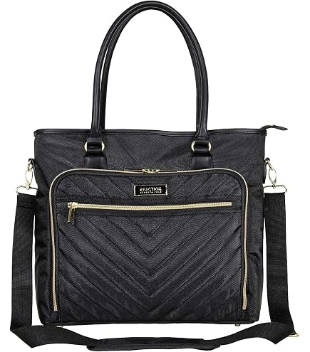 Leather Laptop Tote Bag For 15.6 Inch Notebook – Travel Carry Bag With Trolley Strap