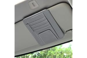 AWINJOY Auto Car Sun Visor Organizer, Multifunctional Auto Interior Accessories Storage Pocket Sun Visor Pouch for Card License Registration Document Pen Key Interior Accessories Pocket Organizer (Gray)