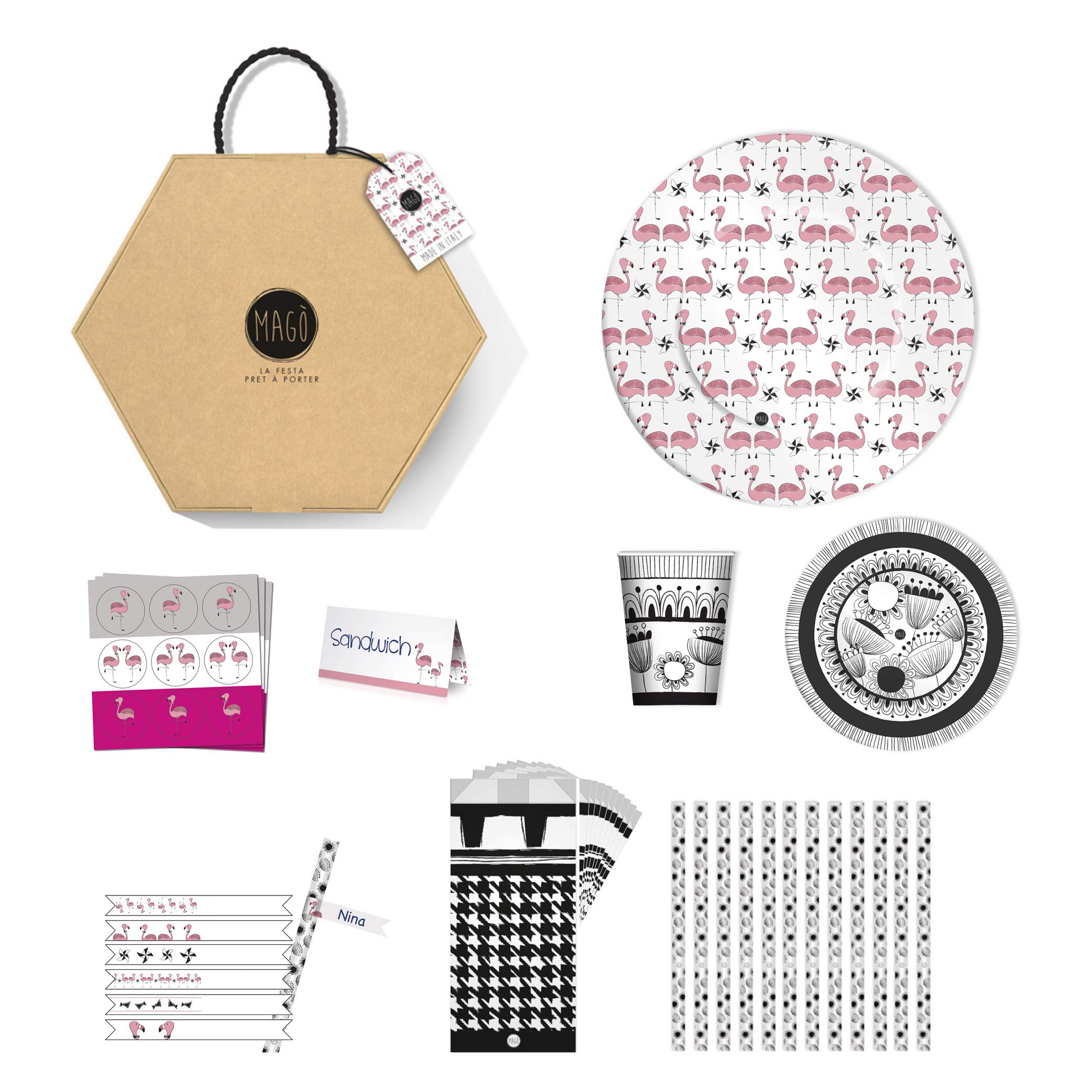 Magò VEGKITTAB-M Party Kits, Multi-Coloured