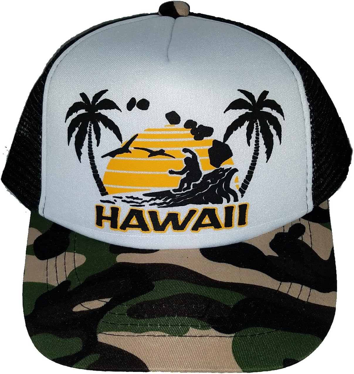 THATSRAD Toddler Kid's Hawaii Islands Surfing Mesh Trucker