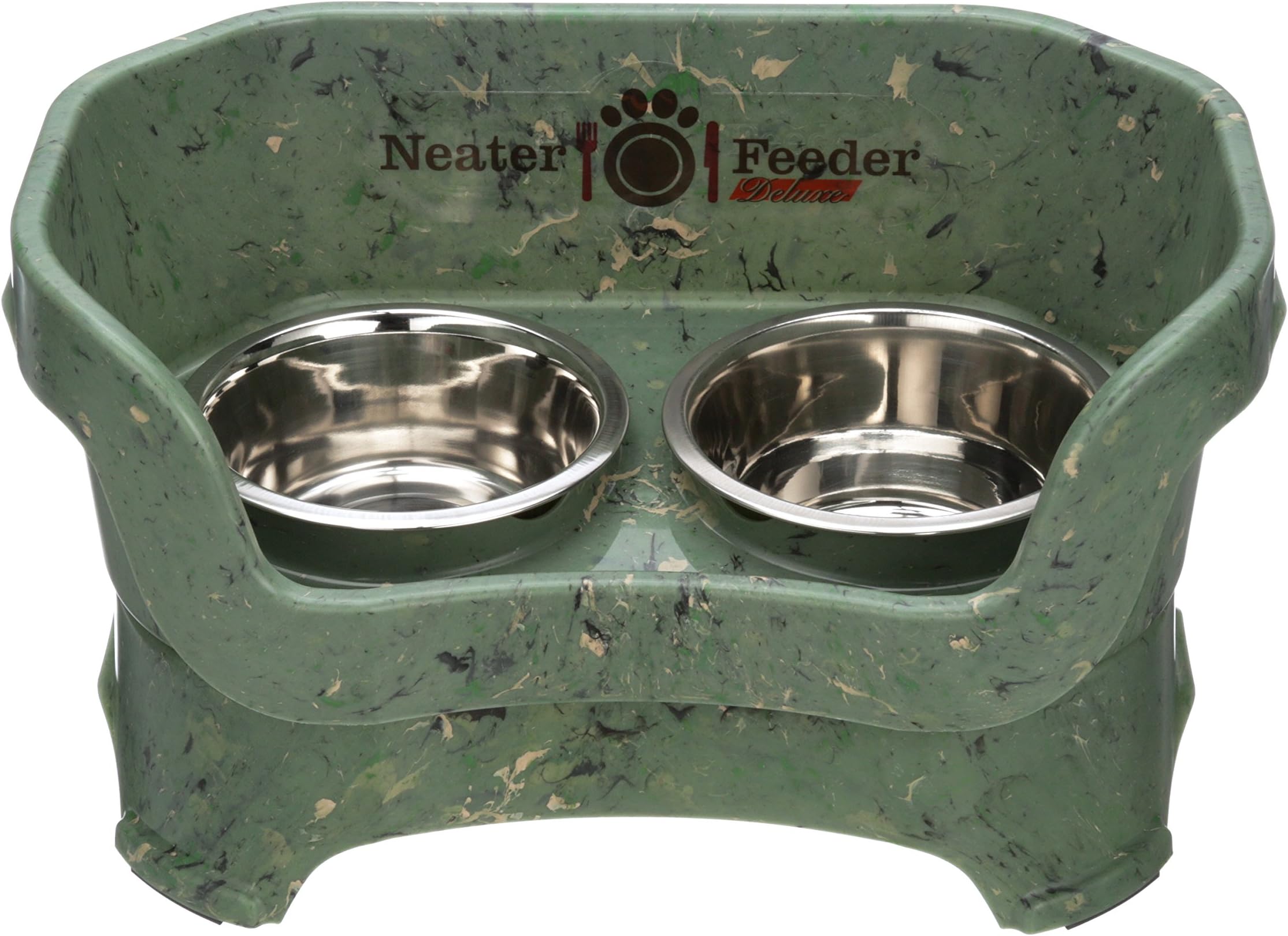 Neater Feeder Deluxe (Camo Green, Medium Dog)