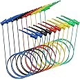 Sumnacon 10 Pcs Multimeter Electrical Test Dual Lead Test Hook Clips - 5 Colors 20 AWG Silicone Flexible Test Cables for Electronic, Component, Testing Connecting