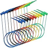 Sumnacon 10 Pcs Multimeter Electrical Test Dual Lead Test Hook Clips - 5 Colors 20 AWG Silicone Flexible Test Cables for Elec