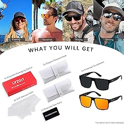 LYZOIT Square Sunglasses for Men Women Polarized